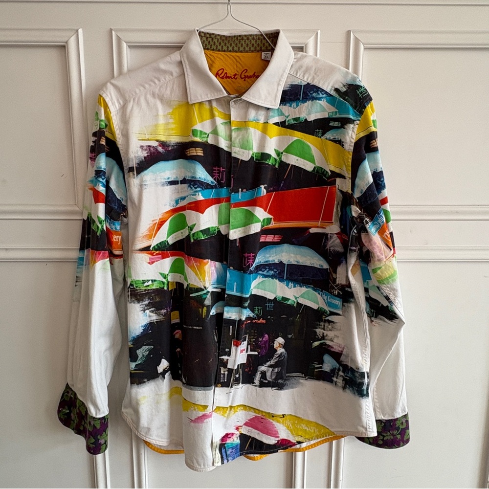 Robert Graham XL Limited Edition Multicolor Artistic Men's Shirt